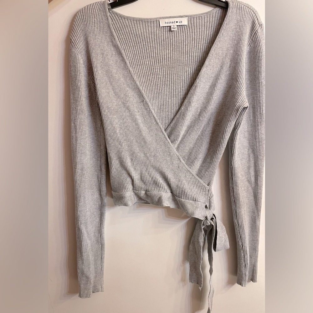 Grey V neck sweater